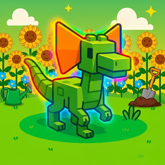 MEGA HATCHED Rainbow Dilophosaurus